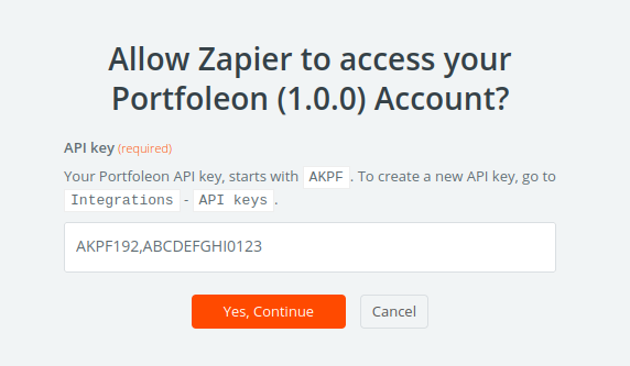 Zapier authentication