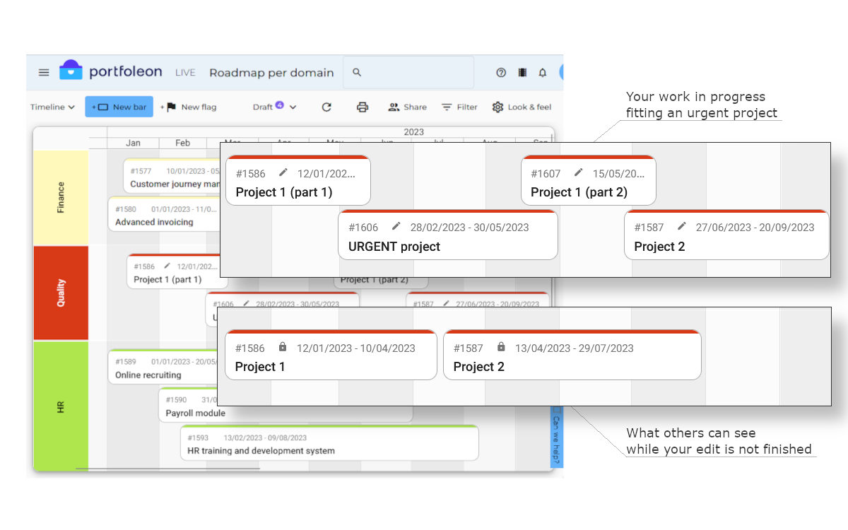 Draft/publish system